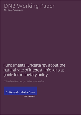 Fundamental Uncertainty About the Natural Rate of Interest: Info-Gap As Guide for Monetary Policy