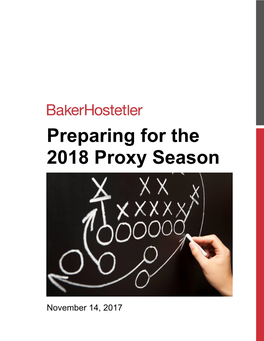 Preparing for the 2018 Proxy Season