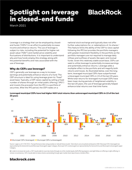 Spotlight on Leverage in Closed-End Funds March 2021