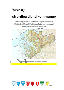 Framlegg Til Intensjonsavtale for Nordhordland Kommune