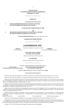 LIVEPERSON, INC. (Exact Name of Registrant a S Specified in Its Charter) Delaware 13-3861628 (State of Incorporation) (I.R.S