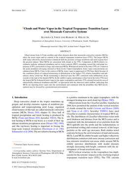 Clouds and Water Vapor in the Tropical Tropopause Transition Layer Over Mesoscale Convective Systems