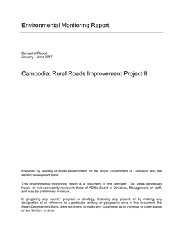 Environmental Monitoring Report Cambodia