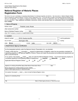 National Register of Historic Places Registration Form