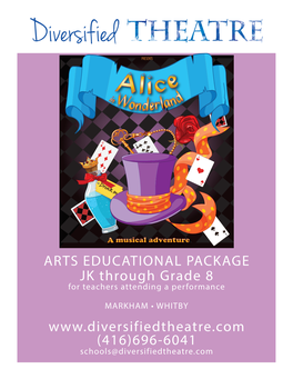 ARTS EDUCATIONAL PACKAGE JK Through Grade 8 Www