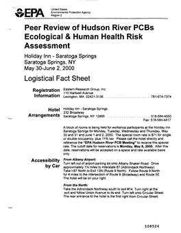 Logistical Fact Sheet for 5/30/00-6/2/00 Peer Review Of