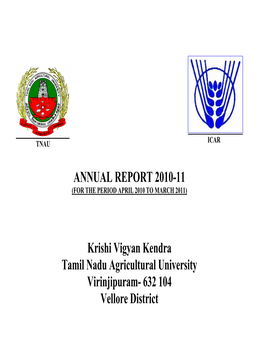Annual Report 2010-11 (For the Period April 2010 to March 2011)