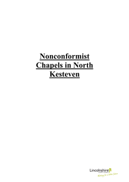 Nonconformist Chapels in North Kesteven