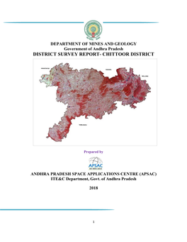 District Survey Report- Chittoor District