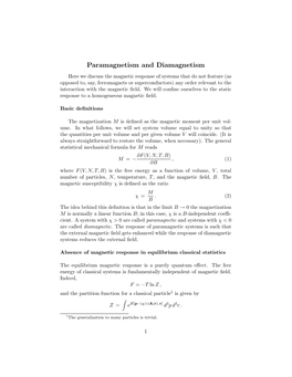 Paramagnetism and Diamagnetism