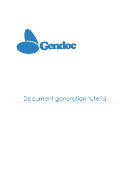 Document Generation Tutorial