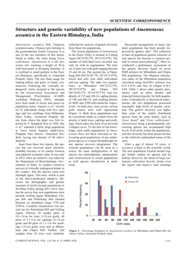 Structure and Genetic Variability of New Populations of Amentotaxus Assamica in the Eastern Himalaya, India