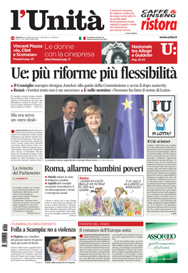 Roma, Allarme Bambini Poveri Giornale Fondato Novant'anni Fa Da An- Tonio Gramsci