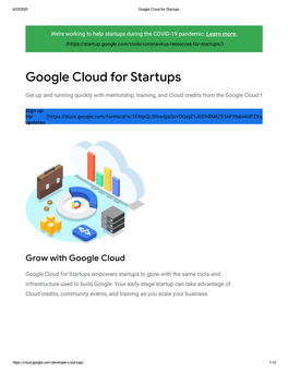 Google Cloud for Startups