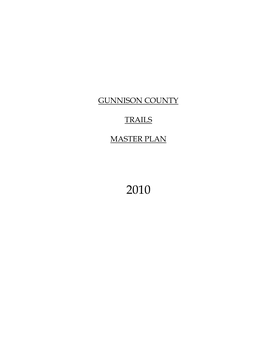 Gunnison County Trails Master Plan