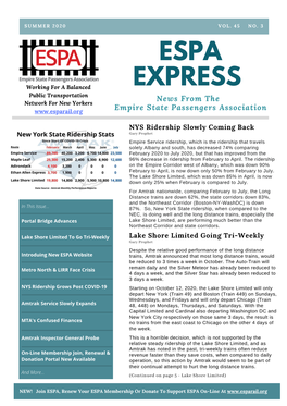 Summer 2020 ESPA Newsletter