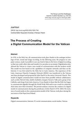 The Process of Creating a Digital Communication Model for the Vatican