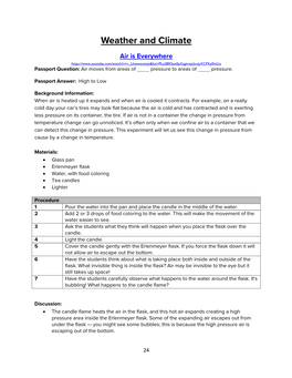 Weather and Climate Activities