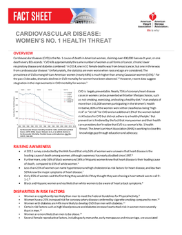 Cardiovascular Disease: Women's No. 1 Health Threat