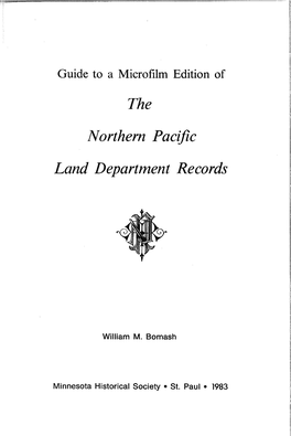 The Northern Pacific Land Department Records