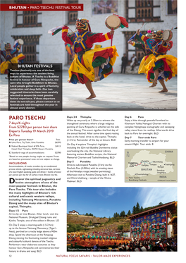 'Paro Tsechu' & 'Bumthang Festivals'