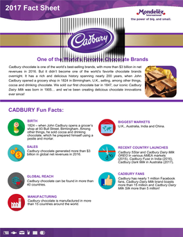 CADBURY 2017 Fact Sheet