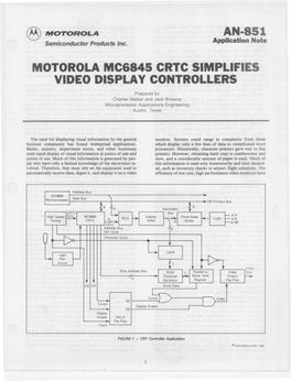 An-8S1 Motorola Mc684s Crtc Simplifies Video Display