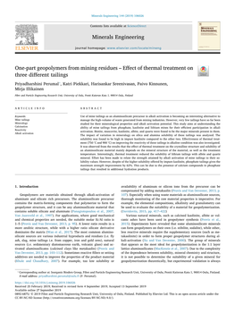 Effect of Thermal Treatment on Three Different Tailings