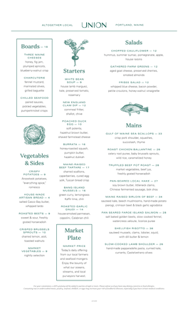 18 Starters Salads Market Plate Vegetables & Sides