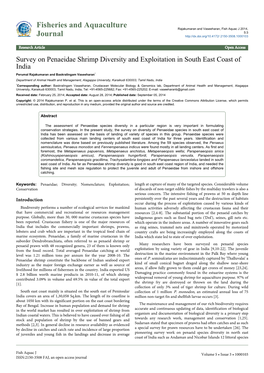 Fisheries and Aquaculture Journal