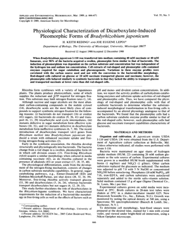 Pleomorphic Forms of Bradyrhizobium Japonicum H