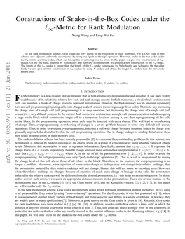 Constructions of Snake-In-The-Box Codes Under the L∞-Metric for Rank