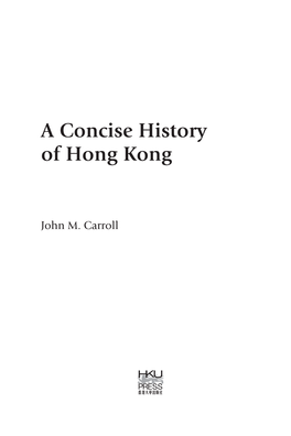 A Concise History of Hong Kong