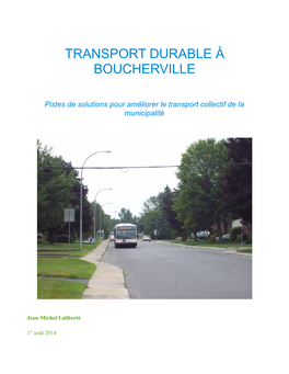 Transport Durable À Boucherville