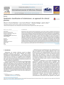 Syndromic Classification of Rickettsioses