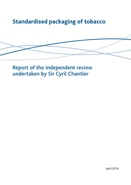 Standardised Packaging of Tobacco