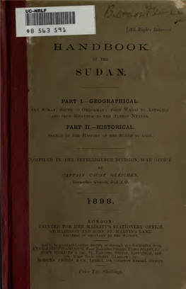 Handbook of the Sudan