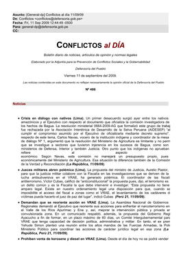 [General-Dp] Conflictos Al Día 11/09/09