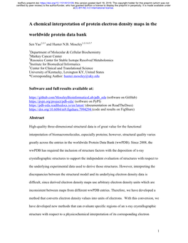 A Chemical Interpretation of Protein Electron Density Maps in The