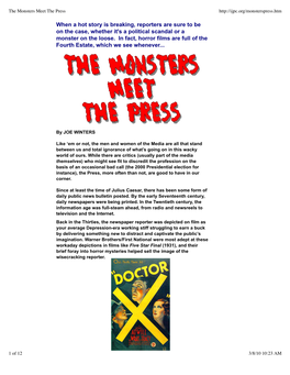 The Monsters Meet the Press