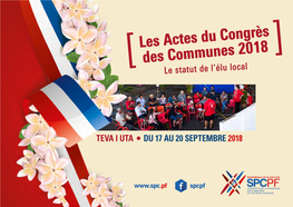 Les Actes Du Congrès Des Communes 2018