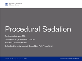 Procedural Sedation