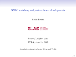 NNLO Matching and Parton Shower Developments