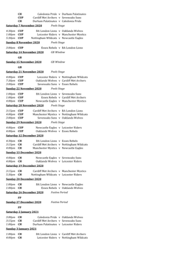 Caledonia Pride Durham Palatinates CH V Cardiff Met Archers