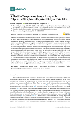 A Flexible Temperature Sensor Array with Polyaniline/Graphene–Polyvinyl Butyral Thin Film