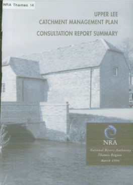 NRA Thames 14 UPPER LEE CATCHMENT MANAGEMENT PLAN