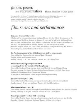 Film Series and Performances