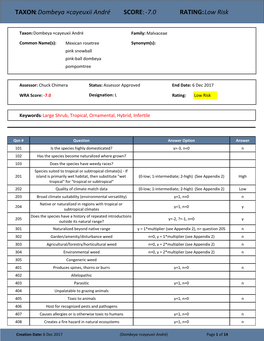 TAXON:Dombeya ×Cayeuxii André SCORE