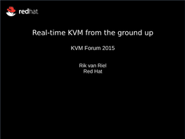 Real-Time KVM from the Ground Up