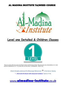 Al Madina Insittute Tajweed Course